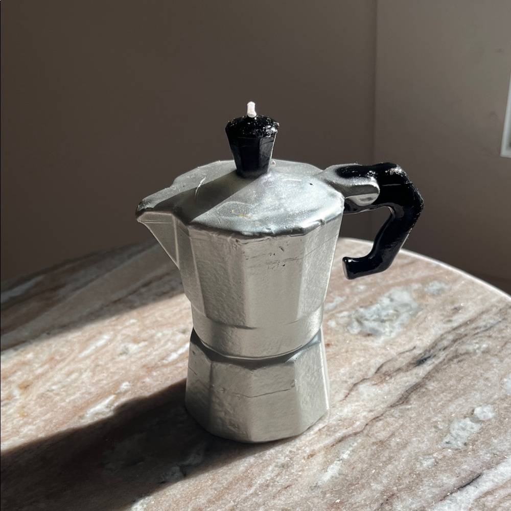 Silver and Black Stovetop Espresso Maker Candle - Picture 2 of 6